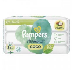 PAMPERS WIPES 126KS (3X42) HARMONIE COCO CASHBACK AŽ 40 EUR