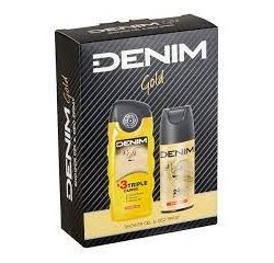 DENIM GIFT SET GOLD SHOWER GEL 250 ML+DEO 150 ML