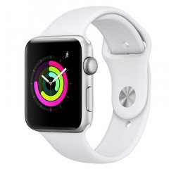 APPLE WATCH SERIES 3 GPS, 38MM SILVER ALUMINIUM CASE WITH WHITE SPORT BAND, MTEY2CN/A