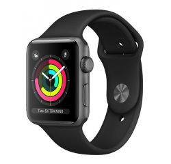 APPLE WATCH SERIES 3 GPS, 42MM SPACE GREY ALUMINIUM CASE WITH BLACK SPORT BAND, MTF32CN/A