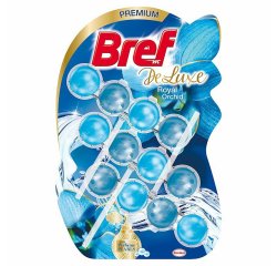 BREF TOILET FRESHENER 3X50 G BLUE AKTIV DE LUXE ROYAL ORCHID