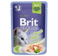 BRIT PREMIUM CAT KAPSICKA DELICATE FILLETS IN JELLY WITH TROUT 85G (293-111243)