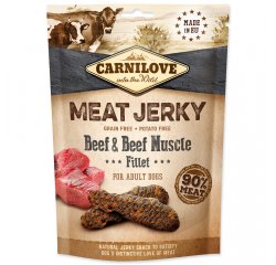CARNILOVE JERKY SNACK BEEF &amp; BEEF MUSCLE FILLET 100G (294-111856)