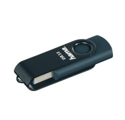 HAMA 182463 USB 3.0 FLASH DRIVE ROTATE, 32 GB, 70 MB/S, PETROLEJOVA MODRA