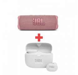 JBL FLIP 6 PINK + JBL TUNE 130NC TWS WHITE