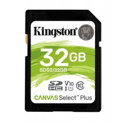 KINGSTON 32GB SDHC CANVAS SELECT PLUS U1 V10 CL10 100MB/S
