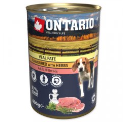 ONTARIO KONZERVA DOG VEAL PATE FLAVOURED WITH HERBS, 400G