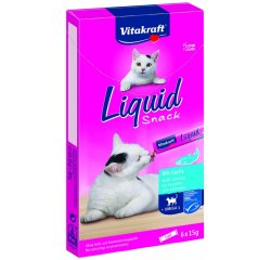 VITAKRAFT CAT LIQUID SNACK OMEGA 3 LOSOS 6X15 G, 2416423