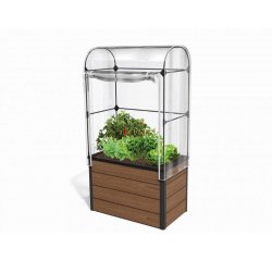 Kvetináč Keter Maple green house s fóliovníkom hnedý