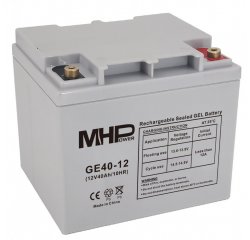 Batéria MHPower GE40-12 GEL, 12V/40Ah, T1-M6, Deep Cycle 