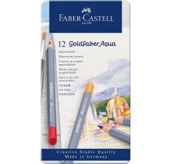 Pastelky Goldfaber Aqua set-plech 12 farebné