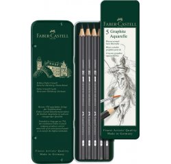 Akvarelové ceruzky set 5 ks-plech
