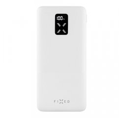 Powerbanka FIXED Zen 10 s LCD displejem a výstupem PD 20W, 10 000 mAh, bílá