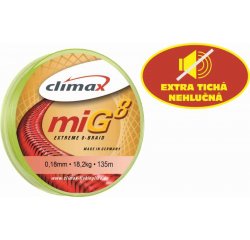 Climax šnúra 135m - miG 8 Braid Olive SB 135m 0,14mm / 13,5kg
