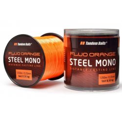 Silon Steel Mono Fluo orange Tandem Baits Dĺžka: 600m / priemer:  0,30mm / 6,40kg