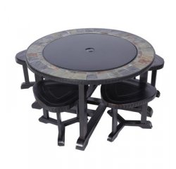 Ohnisko Strend Pro Grill, kovové, 4 stoličky, 105x75 cm