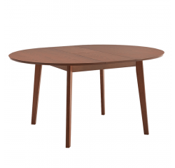 KONDELA Jedálenský stôl, rozkladací, buk merlot, priemer 120 cm, ALTON
