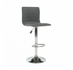 KONDELA Barová stolička, sivá/chróm, PINAR