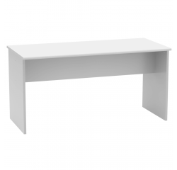 KONDELA Kancelársky stôl, obojstranný, biela, JOHAN 2 NEW 08