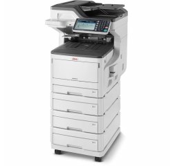 OKI MC873dnv, A3 LED, color MFP, 35 strán/min,1200x600, USB, LAN, FAX, duplex + 3 x zásobník a základňa na kolieskach