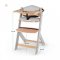 KINDERKRAFT Stolička jedálenská Enock s polstrovaním Grey wooden, Premium