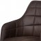 AUTRONIC AC-9990 BR3 jedálenská stolička, poťah hnedá látka v dekor vintage kože, kovová podnož, černý matný lak