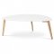 AUTRONIC AF-1184 WT Stůl konferenční 120x60x45 cm,  MDF bílá deska,  nohy bambus přírodní odstín