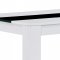 AUTRONIC AT-B140 WT1 Jídelní stůl 138x80x75, MDF, bílé lamino, dekorativní černý pruh