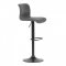 AUTRONIC AUB-806 GREY3 Židle barová, šedá látka v imitaci broušené kůže, černá podnož, výškově stavitelná