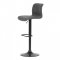 AUTRONIC AUB-806 GREY3 Židle barová, šedá látka v imitaci broušené kůže, černá podnož, výškově stavitelná