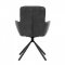 AUTRONIC DCH-356 GREY2 Jídelní židle šedá látka, otočný mechanismus P 90° + L90° s vratným mechanismem - funkce reset, černý kov