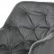 AUTRONIC DCH-421 GREY4 Jedálenská stolička, poťah sivá zamatová látka, kovová 4nohá podnož, čierny lak