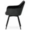 AUTRONIC DCH-425 BK4 Jedálenská stolička, poťah čierna zamatová látka, kovové nohy, čierny matný lak