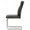 AUTRONIC DCH-459 GREY3 Jedálenská stolička, sivá látka v dekore vintage kože, kovová podnož, brúsený nikel