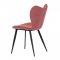 AUTRONIC DCL-1031 RED2 Židle jídelní, červená látka, černá kovová podnož