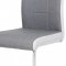 AUTRONIC DCL-410 GREY2 jedálenská stolička, látka sivá s bielymi bokmi, chróm