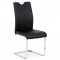 AUTRONIC DCL-411 BK Jedálenská stolička čierna koženka / chrom