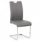 AUTRONIC DCL-411 GREY jedálenská stolička sivá koženka / chróm
