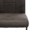 AUTRONIC DCL-412 GREY3 Jedálenská stolička, poťah sivá látka v dekore vintage kože, kovová pohupová podnož, čierny matný lak