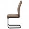 AUTRONIC DCL-413 LAN3 jedálenská stoličkam poťah lanýžová látka v dekore vintage kože, biele prešitie, kovová pohupová podnož, čierny lak