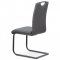 AUTRONIC DCL-613 GREY jedálenská stolička, poťah sivá ekokoža, kovová pohupová podnož, šedý lak