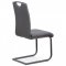 AUTRONIC DCL-613 GREY jedálenská stolička, poťah sivá ekokoža, kovová pohupová podnož, šedý lak