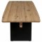 AUTRONIC DS-M200 DUB Stůl jídelní, 200x100 cm,masiv dub, zkosená hrana, kovová noha, černý lak