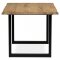 AUTRONIC DS-U140 DUB Stůl jídelní, 140x90x75 cm, masiv dub, kovová noha ve tvaru písmene &quot;U&quot;, černý lak