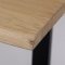 AUTRONIC DS-U180 DUB Stůl jídelní, 180x90x75 cm,masiv dub, kovová noha ve tvaru písmene &quot;U&quot;, černý lak