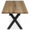 AUTRONIC DS-X160 DUB Stůl jídelní, 160x90x75 cm, masiv dub, kovové podnoží ve tvaru písmene &quot;X&quot; , černý lak