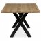AUTRONIC DS-X200 DUB Stůl jídelní, 200x100x75 cm,masiv dub, kovová noha ve tvaru písmene&quot;X&quot;, černý lak