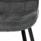 AUTRONIC HC-462 GREY2 Židle jídelní, šedá látka, černé kovové nohy
