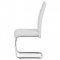 AUTRONIC HC-481 WT jedálenská stoličky ekokoža biela, biele prešitie/nohy kov, chróm