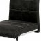 AUTRONIC HC-483 BK3 Jedálenská stolička, poťah čierna látka v dekore vintage kože, kovová chrómovaná perová podnož